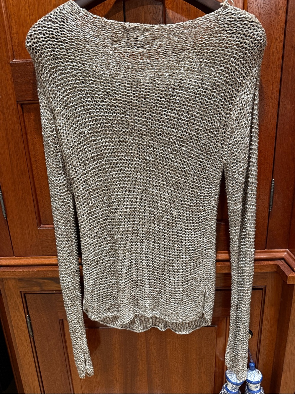 Cousin Johnny Taupe Marled Cowl Neck Sweater